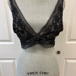 La SENZA Black Floral Lace Bralette